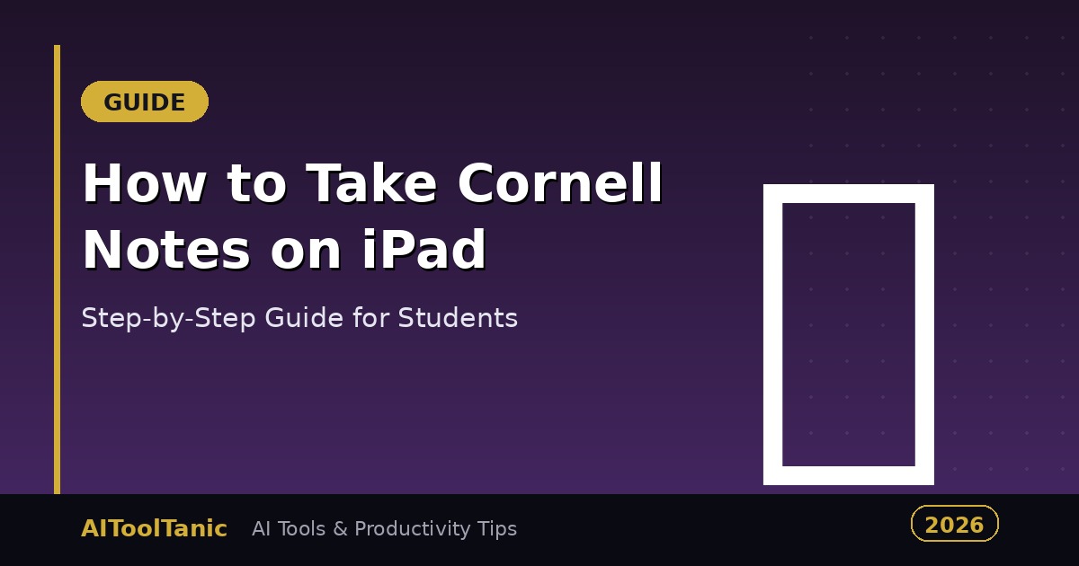 How to take Cornell notes on iPad step by step guide